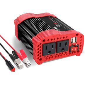 200W Car Power Inverter 12V DC to 110V AC Converter with 3.1 A Dual USB Quick Car Charger Adapter