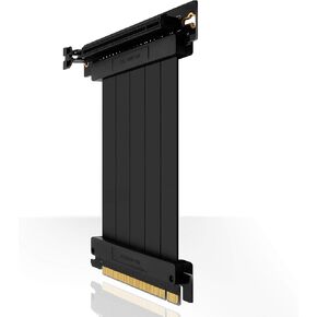EZDIY-FAB [20cm PCIE 3.0 16x Extreme High Speed Riser Cable PCI Express Port GPU Extension Card-Right Angle Connector