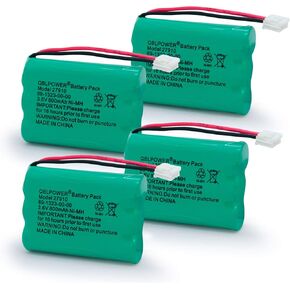 27910 بطارية هاتف لاسلكية قابلة للشحن متوافقة مع 89-1323-00-00 E1112 E2801 TL72108 SD-7501 23-959 سماعات لاسلكية 3.6 فولت (عبوة من 4) in Kuwait