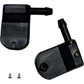 Universal Front Windshield Wiper Arm Washer Nozzle Spray Unit with 12mm Hook Compatible with Renault Espace 3 VW Crafter Smart Fortwo (2Pcs）