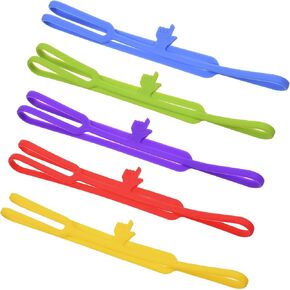 Silicone Finger Point Bookmarks Book Marker for School Supplies Stationery Assorted Colors Pack-5 by Rienar