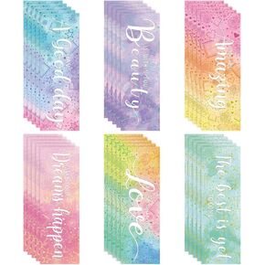 60 PCS Inspirational Bookmarks for Women Men, 12 Styles Encouraging Bookmarks for Kids Students, Positive Bookmarks Bulk for Reading Lovers Teachers School Home