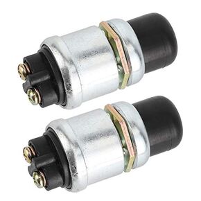 2Pcs 12V Push Button Switch, Waterproof 50A Push Button Starter Horn Engine Start Switch for Automotive Marine Accessories