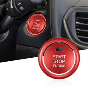 TOMALL Aluminum Engine Start Stop Push Button Cover Trim Compatible with Mazda CX-3 CX-4 CX-5 CX-9 MX-5 Car Keyless Engine Ignition Start Button Cap Surrounding Trim Ring Decoration Accessories (Red)