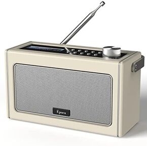 i-box Epoca, Portable Radio, Bluetooth Speaker, DAB/DAB+, FM Radio, Radio with Bluetooth, Rechargeable Digital Radio, USB Port for 15 Hours Playback, DAB Radio with Bluetooth Stereo Speakers