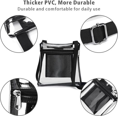 حقيبة شفافة من PACKISM لأحداث الاستاد - محفظة شفافة مقاس 12x6x12 لأحداث الألعاب والحفلات الموسيقية والمهرجانات والشاطئ in Kuwait