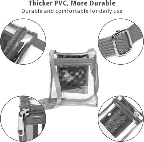 حقيبة شفافة من PACKISM لأحداث الاستاد - محفظة شفافة مقاس 12x6x12 لأحداث الألعاب والحفلات الموسيقية والمهرجانات والشاطئ in Saudi Arabia