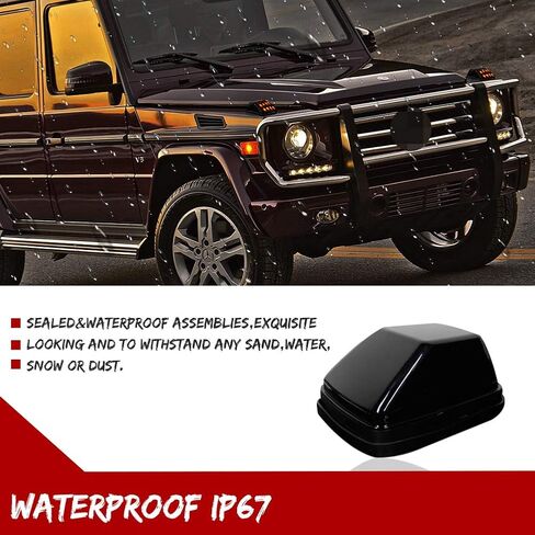 مصابيح إشارة الانعطاف الأمامية للعدسة المدخنة لـ 1990-2018 Mercedes W463 G-Class G500 G550 G600 G55 G63 AMG Amber LED أضواء زاوية إشارة الانعطاف المتتابعة أضواء موقف LED بيضاء in Saudi Arabia
