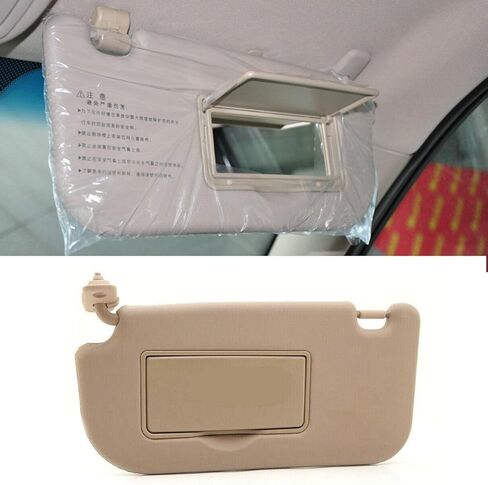 Beige Driver Side Sun Visor Fit for Kia Sportage 2004 2005 2006 2007 2008 2009 2010 Replace 85202-03000 Front Left | Sun Protection Shade | Makeup Mirror in Saudi Arabia