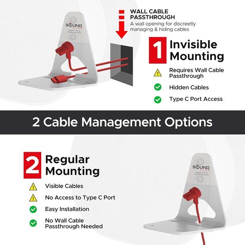 ERA300 Wall Mount Bracket, Low Profile, Black, Twin Pack, Compatible with Sonos ERA 300 Speaker, Complete with All Fixing Hardware in Kuwait
