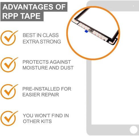 for iPad Pro 12.9 (1st Gen) Screen Replacement LCD Display and Glass Touch Digitizer Premium Kit (12.9", A1584 | A1652) with PCB Board + Tools + Adhesive + QuickStart Guide - Black in Kuwait