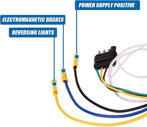 4-Way Flat to 7-Way Round RV Blade Trailer Adapter Reverse Plug Vehicle-Side Truck Socket with Mounting Bracket, 4 Pin Trailer Light Wire Circuit Tester Universal for SUV, Truck, RV in Saudi Arabia
