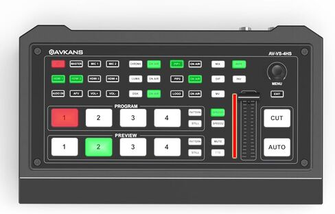 AVKANS HDMI SDI Live Stream Video Switcher، Pro Live Streaming Multi Camera Video Mixer Switcher مع 2X HDMI 2X SDI مدخلات USB3.0 تسجيل الفيديو in Kuwait