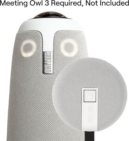 Owl Labs Expansion Mic for Meeting Owl 3 / Meeting Owl 4+: Extend Audio Reach in Larger Spaces by 8 feet (2.5 Meters) in The Direction of The mic., Gray in Saudi Arabia