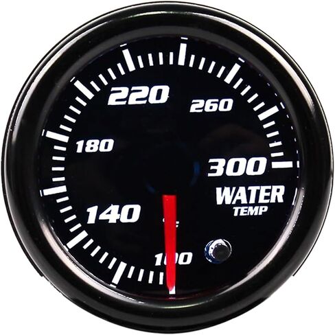 مقياس درجة حرارة الماء بـ 7 ألوان 100-300 فهرنهايت، مقياس درجة حرارة مبرد الماء 2-1/16 بوصة 52 مم، مقياس درجة حرارة الماء بإضاءة خلفية LED سوداء مع مستشعر يتضمن خيطًا إلكترونيًا للسيارة والشاحنة - Weonefit in Saudi Arabia