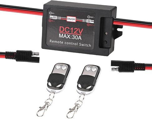 DC12V 1CH 30A مع 14 AWG SAE واجهة لاسلكية للتحكم عن بعد وجهاز الاستقبال والإرسال لبطارية الدراجة النارية والواجهة الشمسية والمعدات الصناعية in Kuwait