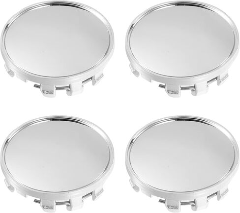ACROPIX 59mm Dia 9 Clips غطاء أغطية محور العجلة المركزي للسيارة بلون فضي لامع - عبوة من 4 قطع in Saudi Arabia