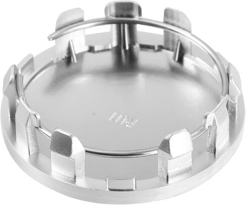 ACROPIX 59mm Dia 9 Clips غطاء أغطية محور العجلة المركزي للسيارة بلون فضي لامع - عبوة من 4 قطع in Saudi Arabia