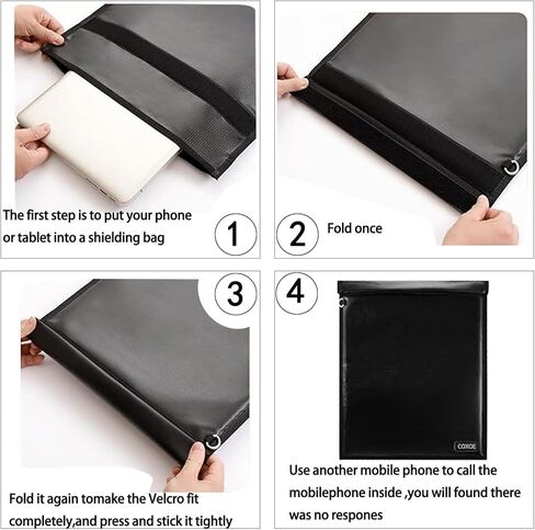 حقيبة فاراداي لأجهزة الكمبيوتر المحمولة والأجهزة اللوحية ومفاتيح السيارة، حقيبة RFID مانع إشارة مفتاح السيارة، مقاومة للحريق ومقاومة للماء (3 عبوات) in Kuwait
