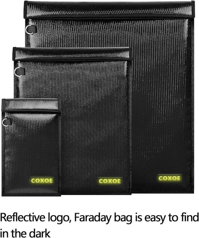 حقيبة فاراداي لأجهزة الكمبيوتر المحمولة والأجهزة اللوحية ومفاتيح السيارة، حقيبة RFID مانع إشارة مفتاح السيارة، مقاومة للحريق ومقاومة للماء (3 عبوات) in Kuwait