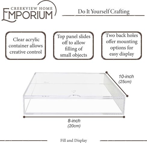 علبة عرض صندوق الظل الأكريليك - حافظة قابلة للتجميع بإطار صورة شفاف مقاس 8 × 10 بوصة يمكنك صنعها بنفسك in Kuwait