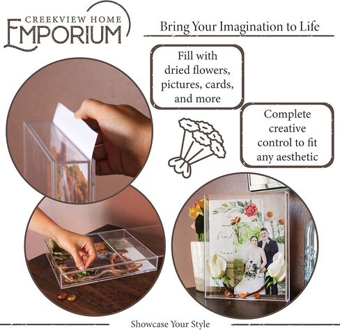 علبة عرض صندوق الظل الأكريليك - حافظة قابلة للتجميع بإطار صورة شفاف مقاس 8 × 10 بوصة يمكنك صنعها بنفسك in Kuwait