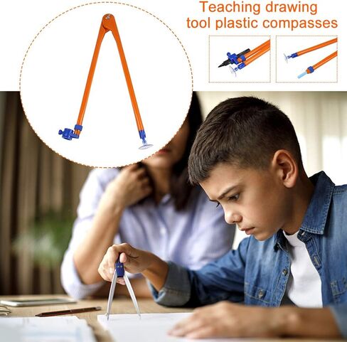 Xiaokeis Teaching Compass, Large Compass for Drawing Circles, Professional Compass for Geometry, 18 inch Drawing Compass Math Geometry Tool, Geometry Compass Math Compass(Red) in Saudi Arabia
