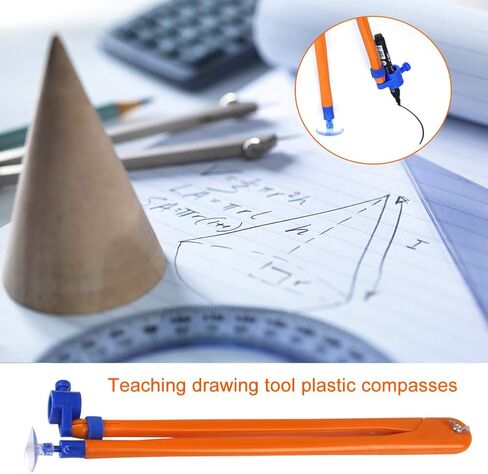 Xiaokeis Teaching Compass, Large Compass for Drawing Circles, Professional Compass for Geometry, 18 inch Drawing Compass Math Geometry Tool, Geometry Compass Math Compass(Red) in Saudi Arabia