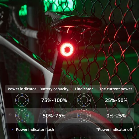 ROCKBROS Smart Bike Tail Light Break Sensing Bike Light Rechargeable Waterproof Auto On/Off Ultra Bright LED in Saudi Arabia