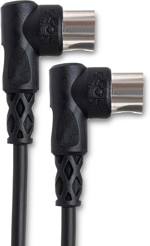 Hosa MID-310RR Right-angle MIDI Cable, Right-angle 5-pin DIN to Same, 10 ft in Saudi Arabia