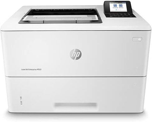 طابعة Hewlett Packard Laserjet Enterprise M507dn أحادية اللون (1PV87A) مع واقي من زيادة التيار وقطعة قماش للتنظيف مصنوعة من الألياف الدقيقة وسلة الإلكترونيات in Saudi Arabia