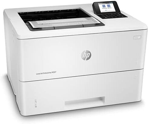 طابعة Hewlett Packard Laserjet Enterprise M507dn أحادية اللون (1PV87A) مع واقي من زيادة التيار وقطعة قماش للتنظيف مصنوعة من الألياف الدقيقة وسلة الإلكترونيات in Saudi Arabia