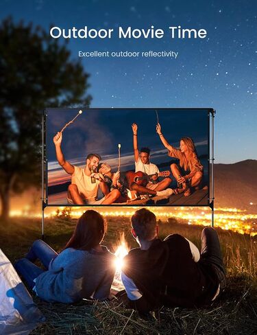 Foldable Anti-Crease 100 inch Projection Screen, 16:9 Portable Projector Movies Screens Double Sided Video Projector Screen for Home, Party, Classroom, Office in Saudi Arabia