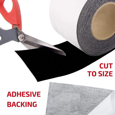 1 in x 60 ft - Vibrancy Enhancing Projector Screen Felt Tape Border Deepest Black Ultra High Contrast Flocking for DIY Screen Borders Absorbs Light, Brightens Image & Stops Bleed in Saudi Arabia