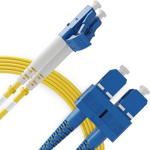 كابل تصحيح الألياف BEYONDTECH LC إلى LC أحادي الوضع (غير حساس) - مزدوج - 1 متر - UPC/UPC - سلسلة كابلات PureOptics 9/125um OS2 100G in Kuwait