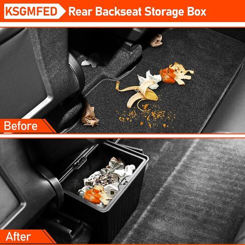 Trash Can fit Tesla Model Y,Rear Center Console Organizer Backseat Storage Box for Tesla Model Y Accessories,3D Striped Pattern Garbage Can Bin Accessories in Saudi Arabia