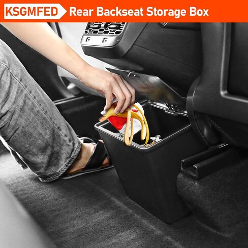 Trash Can fit Tesla Model Y,Rear Center Console Organizer Backseat Storage Box for Tesla Model Y Accessories,3D Striped Pattern Garbage Can Bin Accessories in Saudi Arabia