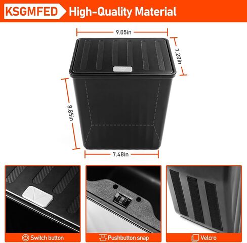 Trash Can fit Tesla Model Y,Rear Center Console Organizer Backseat Storage Box for Tesla Model Y Accessories,3D Striped Pattern Garbage Can Bin Accessories in Saudi Arabia