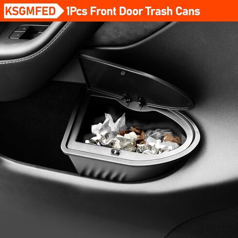 Trash Can fit Tesla Model Y,Rear Center Console Organizer Backseat Storage Box for Tesla Model Y Accessories,3D Striped Pattern Garbage Can Bin Accessories in Saudi Arabia