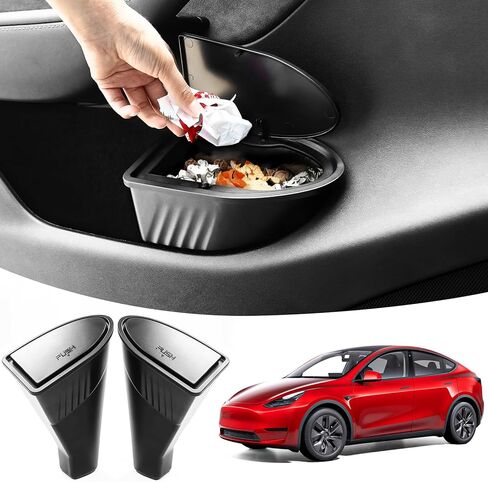 يمكن للقمامة أن تناسب طراز Tesla Y، صندوق تخزين المقعد الخلفي المنظم لوحدة التحكم المركزية الخلفية لملحقات Tesla Model Y، ملحقات سلة المهملات بنمط مخطط ثلاثي الأبعاد in Kuwait