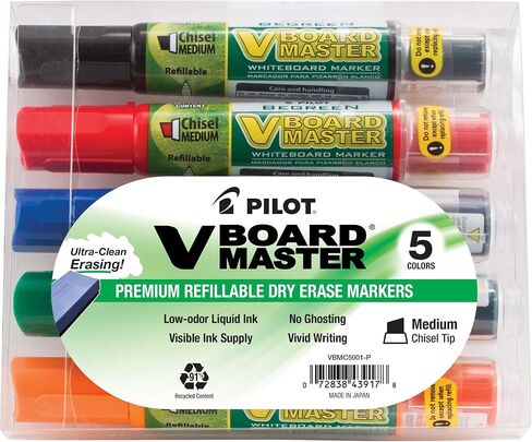PILOT V Board Master Refillable Dry-Erase Markers, Bullet Tip, Blue Ink, 12 Count in Saudi Arabia