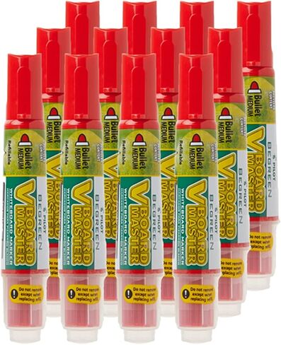 PILOT V Board Master Refillable Dry-Erase Markers, Bullet Tip, Blue Ink, 12 Count in Saudi Arabia