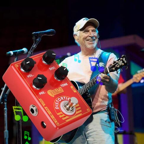 دواسة تأثير اهتزاز الجيتار الكهربائي مع تجاوز حقيقي (أحمر) in Kuwait