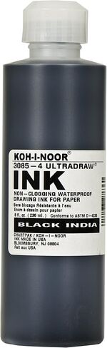 حبر Koh-I-Noor Ultradraw ذو أساس صبغي، زجاجة 0.75 أونصة، أسود (3085F.BLA) in Saudi Arabia