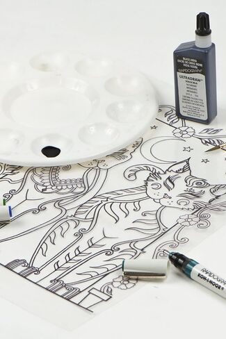حبر Koh-I-Noor Ultradraw ذو أساس صبغي، زجاجة 0.75 أونصة، أسود (3085F.BLA) in Saudi Arabia