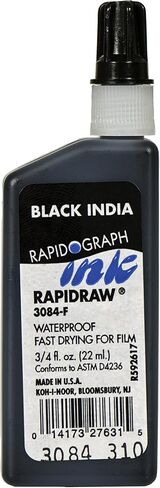 حبر Koh-I-Noor Ultradraw ذو أساس صبغي، زجاجة 0.75 أونصة، أسود (3085F.BLA) in Saudi Arabia