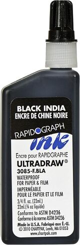 حبر Koh-I-Noor Ultradraw ذو أساس صبغي، زجاجة 0.75 أونصة، أسود (3085F.BLA) in Saudi Arabia