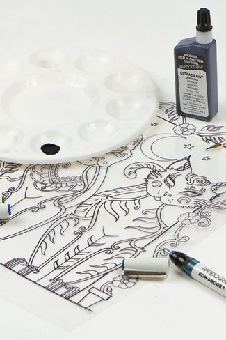 حبر Koh-I-Noor Ultradraw ذو أساس صبغي، زجاجة 0.75 أونصة، أسود (3085F.BLA) in Saudi Arabia