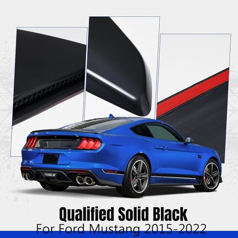 HAKA TOUGH نافذة خلفية لسيارة Ford Mustang 2015-2022، غطاء مغرفة للزجاج الأمامي الجانبي، ملحقات مظلة الشمس، أسود صلب، السائق الأيسر والراكب الأيمن، قطعتان in Kuwait