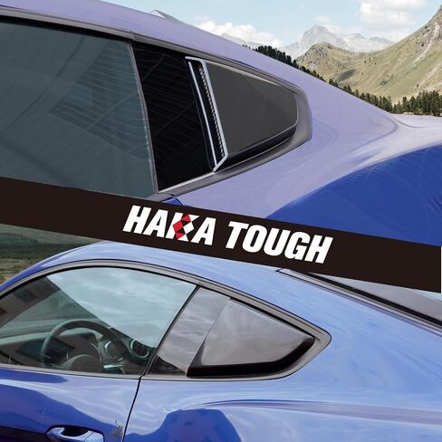HAKA TOUGH نافذة خلفية لسيارة Ford Mustang 2015-2022، غطاء مغرفة للزجاج الأمامي الجانبي، ملحقات مظلة الشمس، أسود صلب، السائق الأيسر والراكب الأيمن، قطعتان in Kuwait